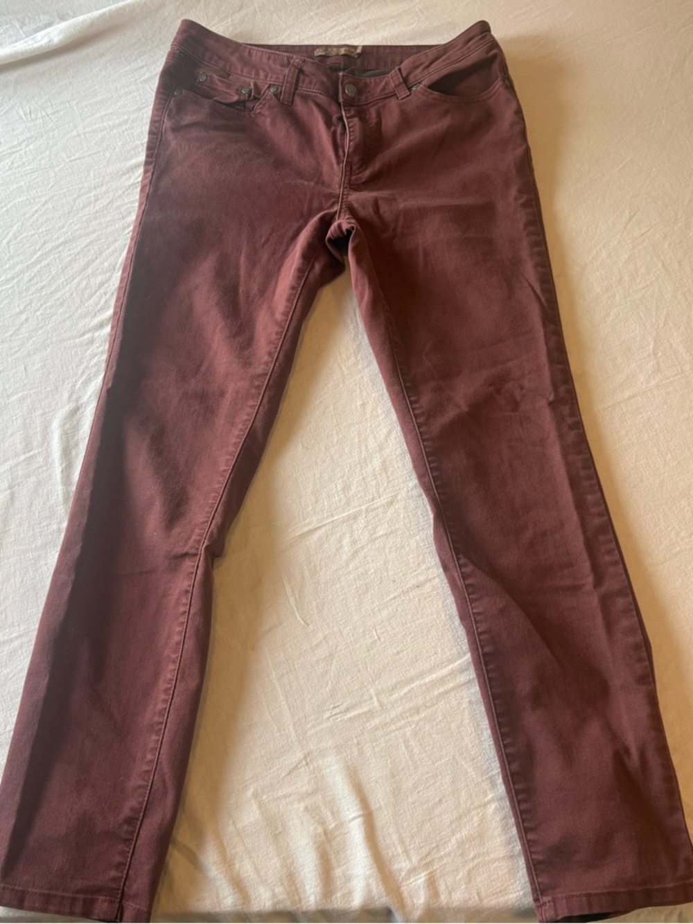 Prana Women's Jeans in Deep Burgundy